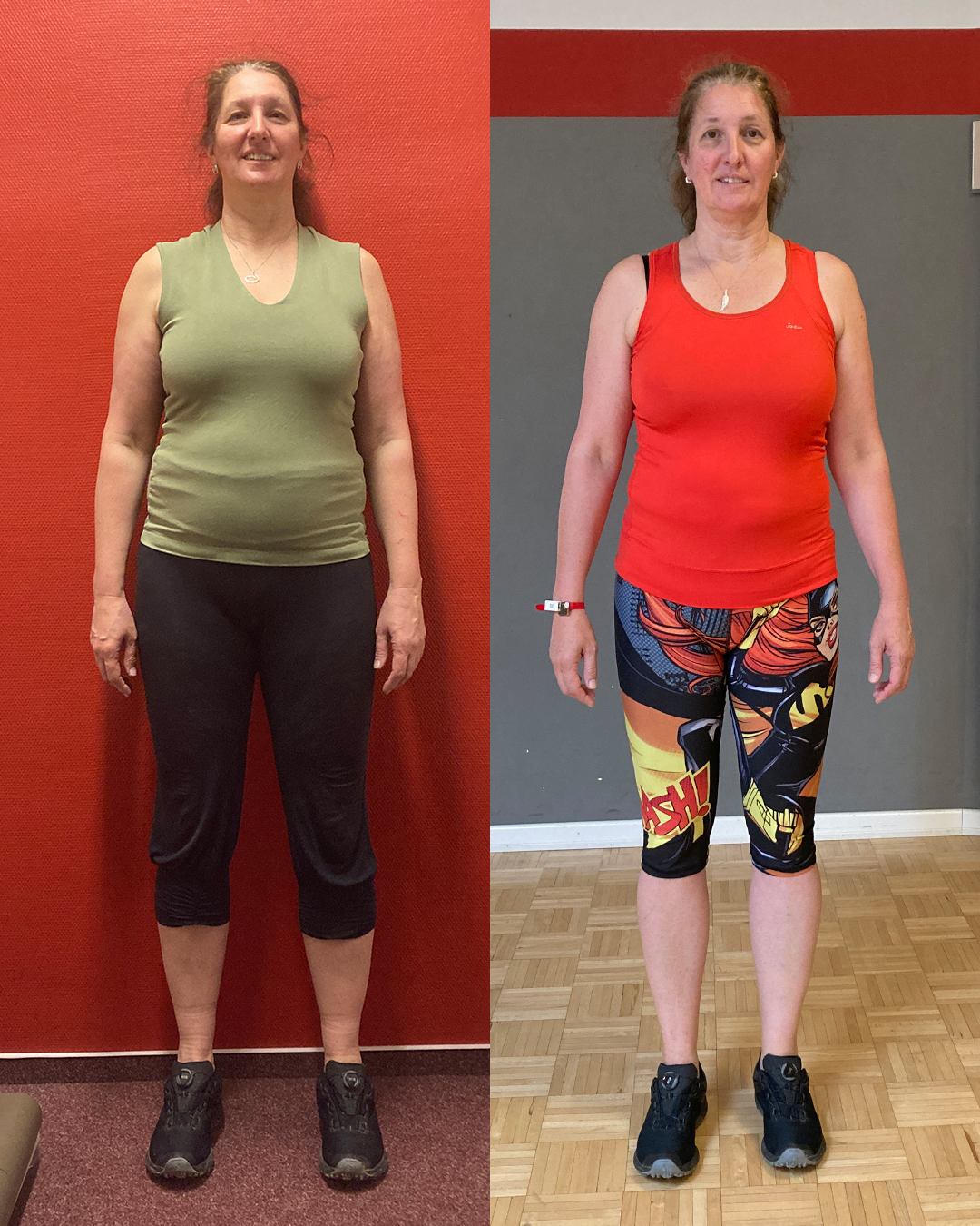 Kundenerfolg Maiken Fett abnehmen & Fit werden - YSFitness Frontansicht 5kg Fettreduktion